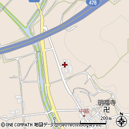 京都府綾部市中筋町（和田鼻）周辺の地図