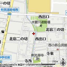 愛知県一宮市木曽川町黒田北宿二の切137周辺の地図