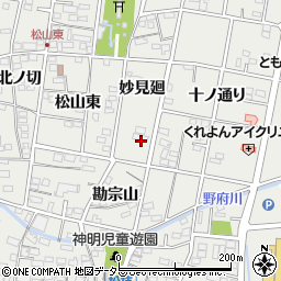 愛知県一宮市木曽川町黒田妙見前周辺の地図