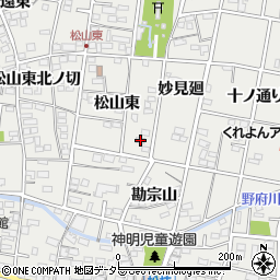 愛知県一宮市木曽川町黒田松山東90周辺の地図