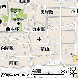 愛知県一宮市浅井町尾関清山26周辺の地図