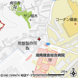 神奈川県鎌倉市植木682-1周辺の地図