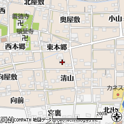 愛知県一宮市浅井町尾関清山25周辺の地図