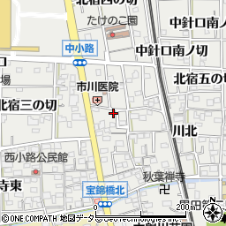 愛知県一宮市木曽川町黒田錦里90-3周辺の地図