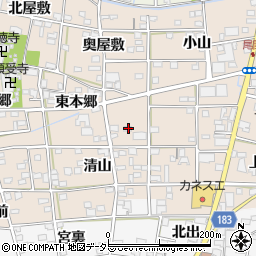 愛知県一宮市浅井町尾関清山18-1周辺の地図