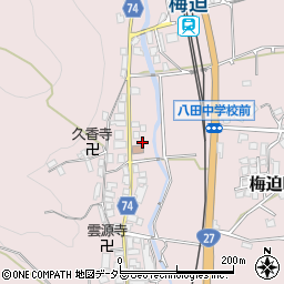 京都府綾部市梅迫町上町周辺の地図