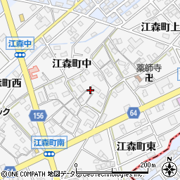 愛知県江南市江森町中194周辺の地図