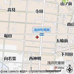 愛知県一宮市浅井町尾関西五輪周辺の地図