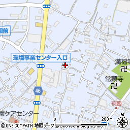 神奈川県茅ヶ崎市萩園1593周辺の地図