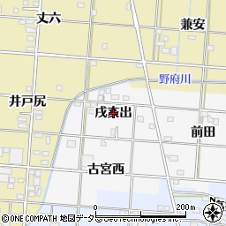 愛知県一宮市杉山（戌亥出）周辺の地図