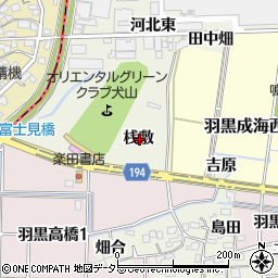 愛知県犬山市羽黒桟敷周辺の地図