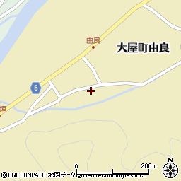 兵庫県養父市大屋町由良258周辺の地図