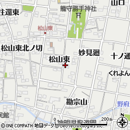 愛知県一宮市木曽川町黒田松山東85周辺の地図