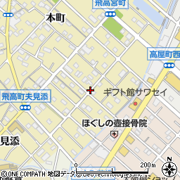 愛知県江南市飛高町中町周辺の地図