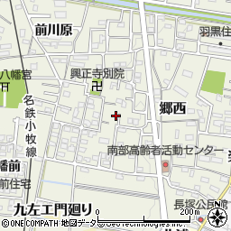愛知県犬山市郷西204周辺の地図