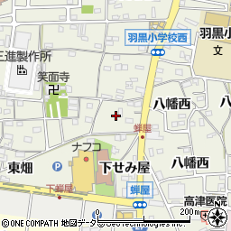 愛知県犬山市羽黒新田（中せみ屋）周辺の地図