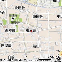 愛知県一宮市浅井町尾関東本郷周辺の地図