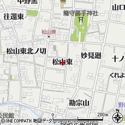 愛知県一宮市木曽川町黒田松山東周辺の地図