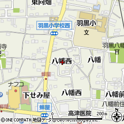 愛知県犬山市羽黒八幡西周辺の地図