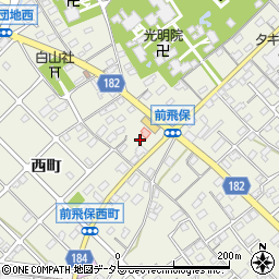 愛知県江南市前飛保町西町225周辺の地図