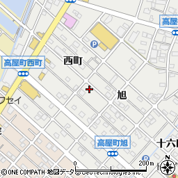 愛知県江南市高屋町（旭）周辺の地図