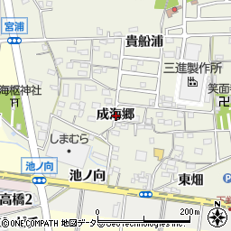 愛知県犬山市羽黒成海郷周辺の地図