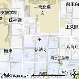 愛知県一宮市大毛弘法寺14周辺の地図