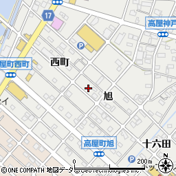 愛知県江南市高屋町旭108周辺の地図