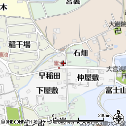愛知県犬山市早稲田4周辺の地図