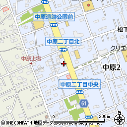 平塚信用金庫中原支店周辺の地図