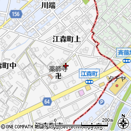 愛知県江南市江森町上76周辺の地図