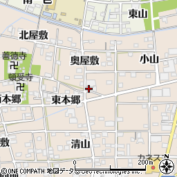 愛知県一宮市浅井町尾関奥屋敷50周辺の地図