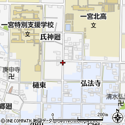 愛知県一宮市杉山氏神前周辺の地図