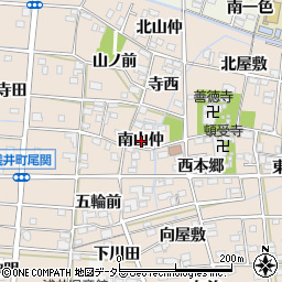 愛知県一宮市浅井町尾関南山仲周辺の地図