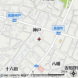 愛知県江南市高屋町（神戸）周辺の地図