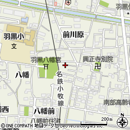 愛知県犬山市羽黒八幡東周辺の地図