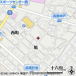 愛知県江南市高屋町旭77周辺の地図