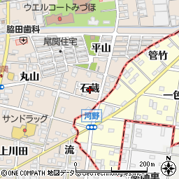愛知県一宮市浅井町尾関石蔵周辺の地図