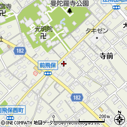 愛知県江南市前飛保町周辺の地図
