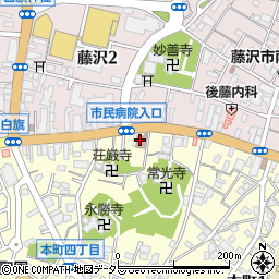 藤沢市　藤沢公民館分館済美館周辺の地図