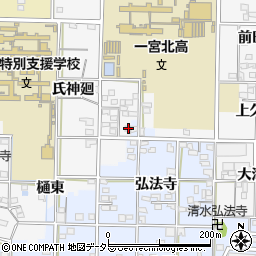 愛知県一宮市笹野氏神東32周辺の地図