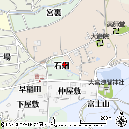 愛知県犬山市石畑3周辺の地図