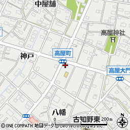 愛知県江南市高屋町八幡1周辺の地図
