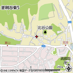 北谷町内会館周辺の地図