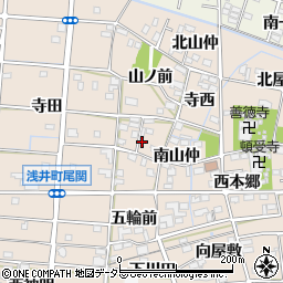 愛知県一宮市浅井町尾関東五輪周辺の地図