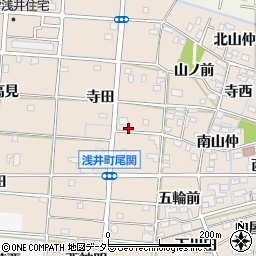 愛知県一宮市浅井町尾関寺田40周辺の地図