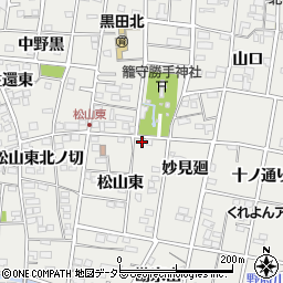 愛知県一宮市木曽川町黒田松山東70周辺の地図