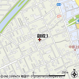 神奈川県平塚市御殿3丁目周辺の地図