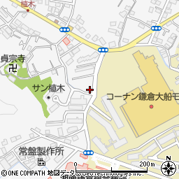 神奈川県鎌倉市植木605周辺の地図