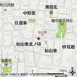 愛知県一宮市木曽川町黒田松山東3周辺の地図